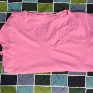 V-Neck Pink T-Shirt